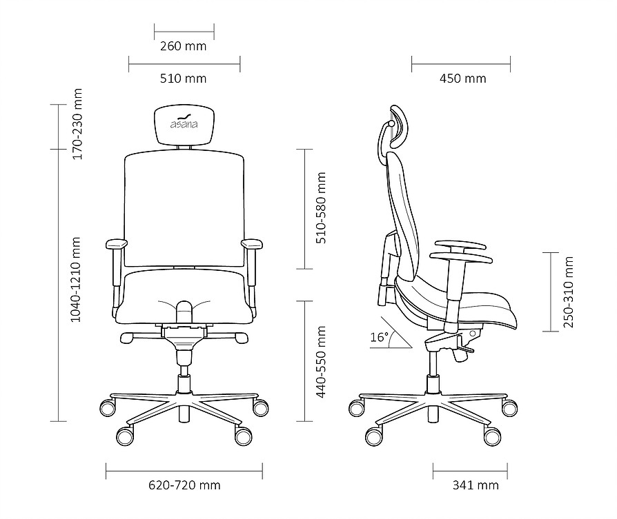 Ergonomiczne krzesło biurowe Architect Asana Seating