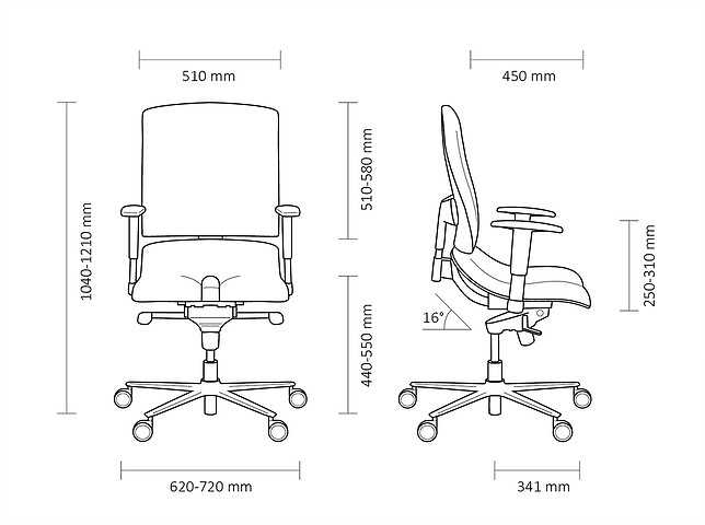 Ergonomiczne krzesło biurowe Steel Standard Asana Seating