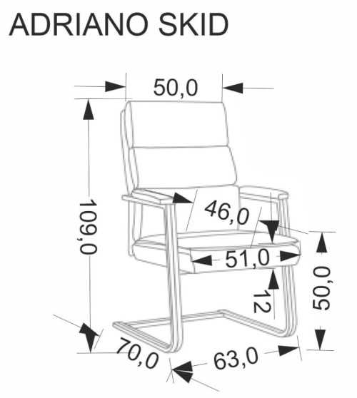 Krzesło konferencyjne Adriano Skid Halmar