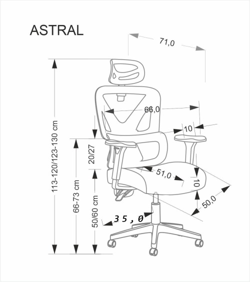 Fotel obrotowy Astral Halmar