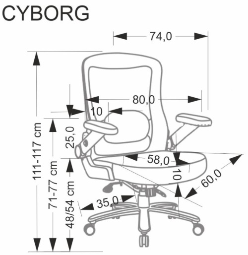 Fotel obrotowy CYBORG Halmar