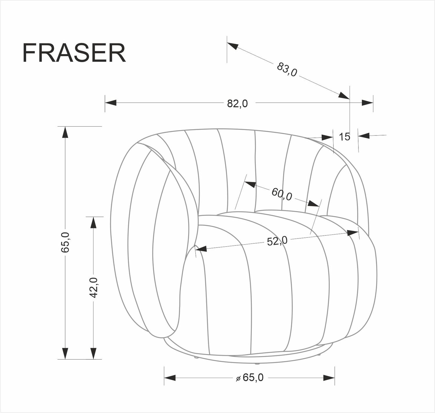Fotel Fraser Halmar