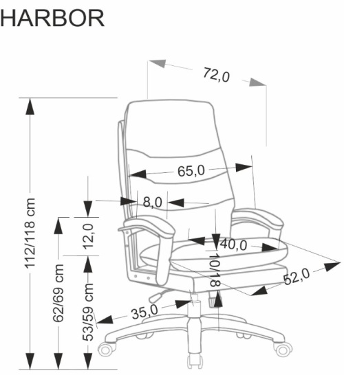 Fotel biurowy obrotowy Harbor Halmar