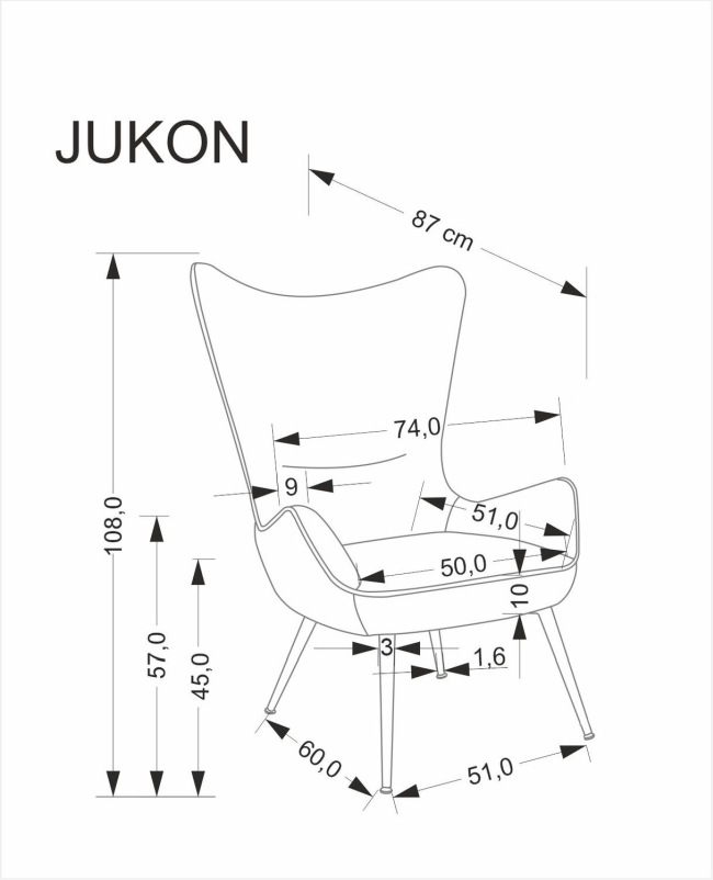 Fotel Jukon Halmar