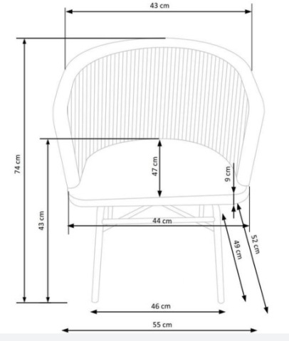 Krzesło kubełkowe K400 Halmar