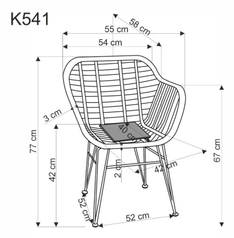 Krzesło kubełkowe K541 Halmar