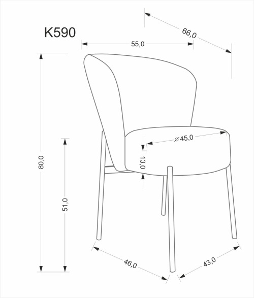 Krzesło K590 Halmar