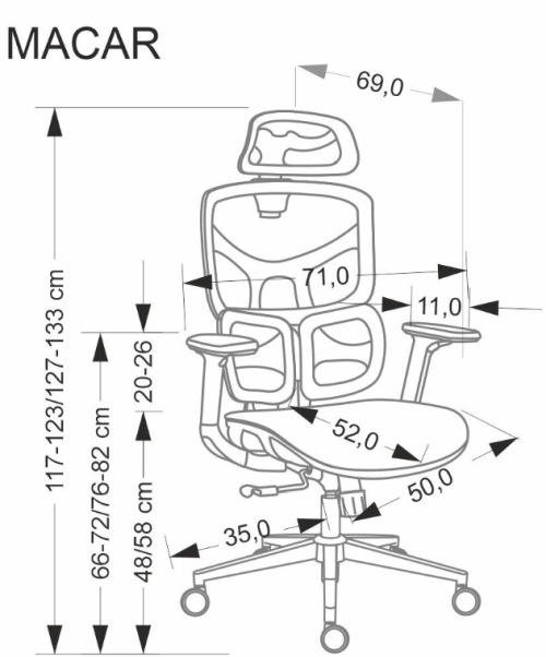 Fotel obrotowy Macar Halmar