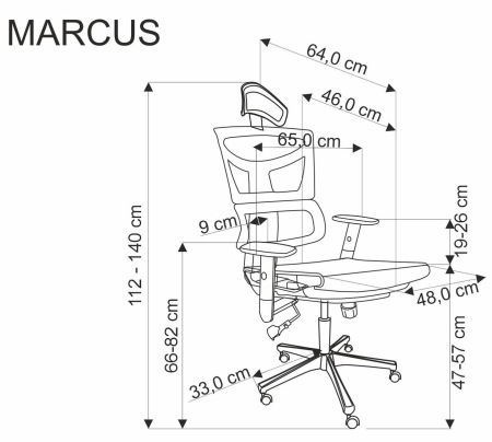 Fotel obrotowy Marcus Halmar