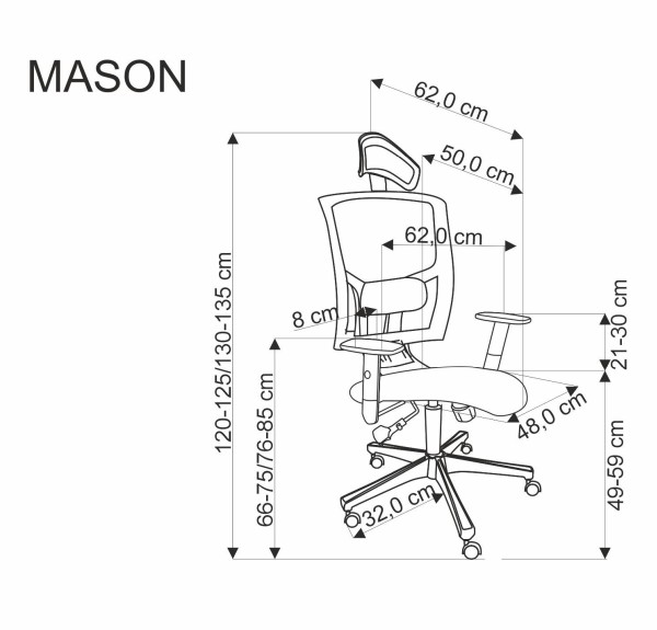 Fotel obrotowy Mason Halmar