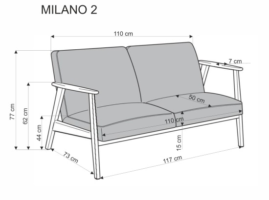 Sofa Milano 2S Halmar