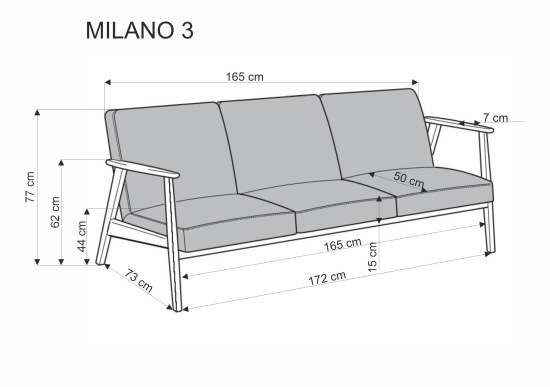 Sofa Milano 3S Halmar