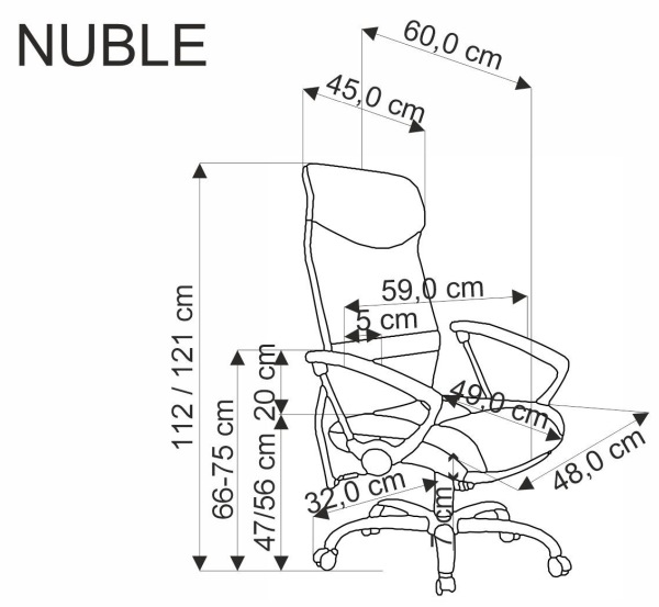 Fotel biurowy obrotowy Nuble Halmar