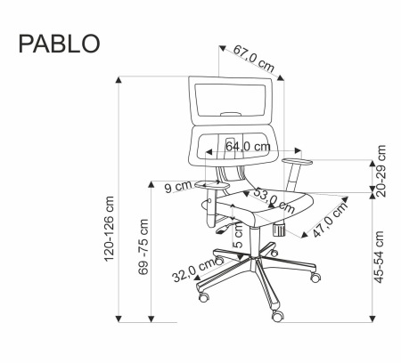 Fotel obrotowy Pablo Halmar