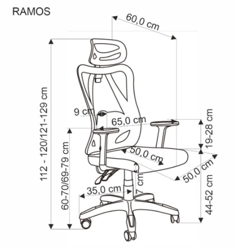 Fotel obrotowy Ramos Halmar