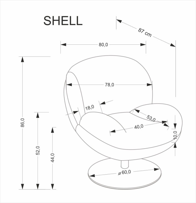 Fotel Shell Halmar