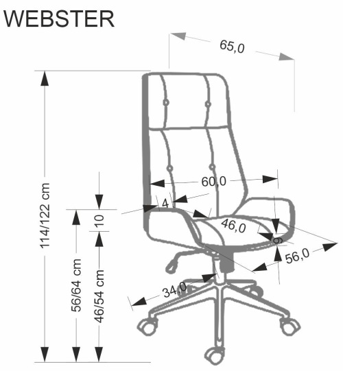 Fotel biurowy obrotowy Webster Halmar