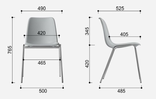 Krzesło biurowe stacjonarne konferencyjne na płozie Viki PL-100 Intar Seating