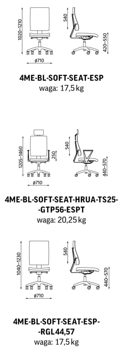 Ergonomiczne krzesło biurowe obrotowe 4ME-W Soft Seat ESP Nowy Styl