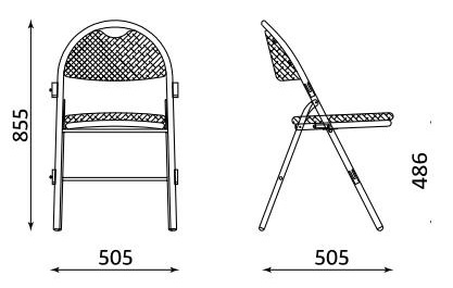 Wymiary krzesła Arioso Fold Click Nowy Styl