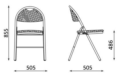 Wymiary krzesła Arioso Fold Nowy Styl