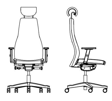 Ergonomiczne krzesło biurowe BJARG SWIVEL CHAIR HB UPH HRUA Nowy Styl