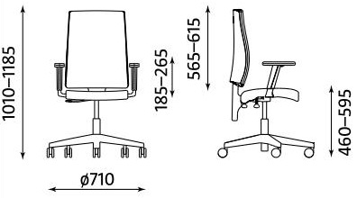 Krzesło biurowe pracownicze obrotowe I-Line TS25 R19T Nowy Styl