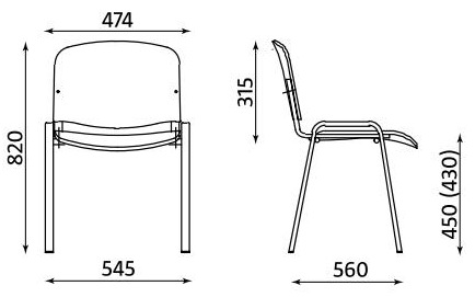 Wymiary krzesła ISO Wood Nowy Styl