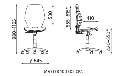 Krzesło biurowe obrotowe Master 10 TS02 CPA Nowy Styl
