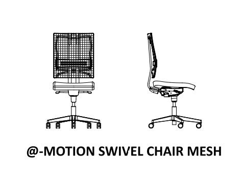 Ergonomiczne krzesło biurowe obrotowe @-Motion Mesh Nowy Styl