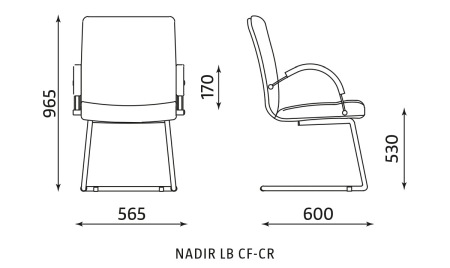 Fotel biurowy do sali konferencyjnej Nadir LB CF-CR Nowy Styl