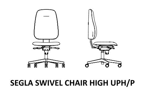 Ergonomiczne krzesło biurowe SEGLA SWIVEL CHAIR HIGH UPH/P Nowy Styl