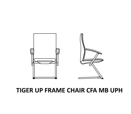 Krzesło konferencyjne Tiger UP FRAME CHAIR CFA MB UPH