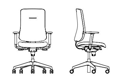 Ergonomiczne krzesło biurowe obrotowe UTILA SWIVEL CHAIR UPH/P Nowy Styl