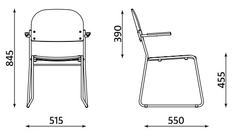 Wymiary krzesła Vesta New Wood CFP Nowy Styl