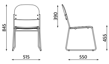 Wymiary krzesła Vesta New Wood CFS Nowy Styl
