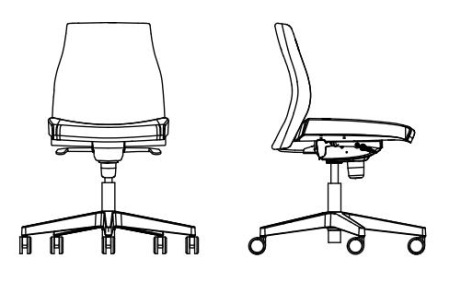 Ergonomiczne krzesło biurowe Viden LB UPH Nowy Styl