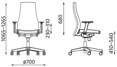 Ergonomiczne krzesło biurowe Viden Nowy Styl