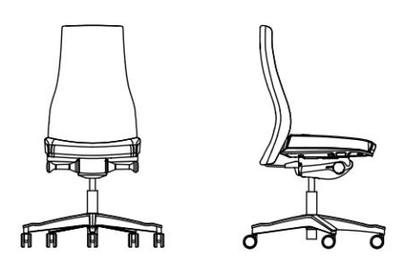 Ergonomiczne krzesło biurowe VIDEN SWIVEL CHAIR HB UPH PRO Nowy Styl