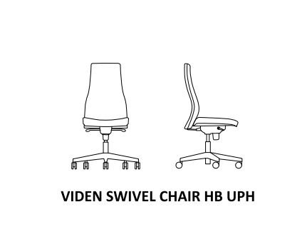 Ergonomiczne krzesło biurowe VIDEN SWIVEL CHAIR HB UPH Nowy Styl