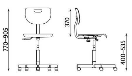 Wymiary krzesła Werek ST26-BL firmy Nowy Styl