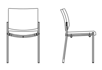 Wymiary krzesła Zen-LB 4L Nowy Styl