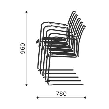 Sztaplowanie krzeseł konferencyjnych Sun V Profim