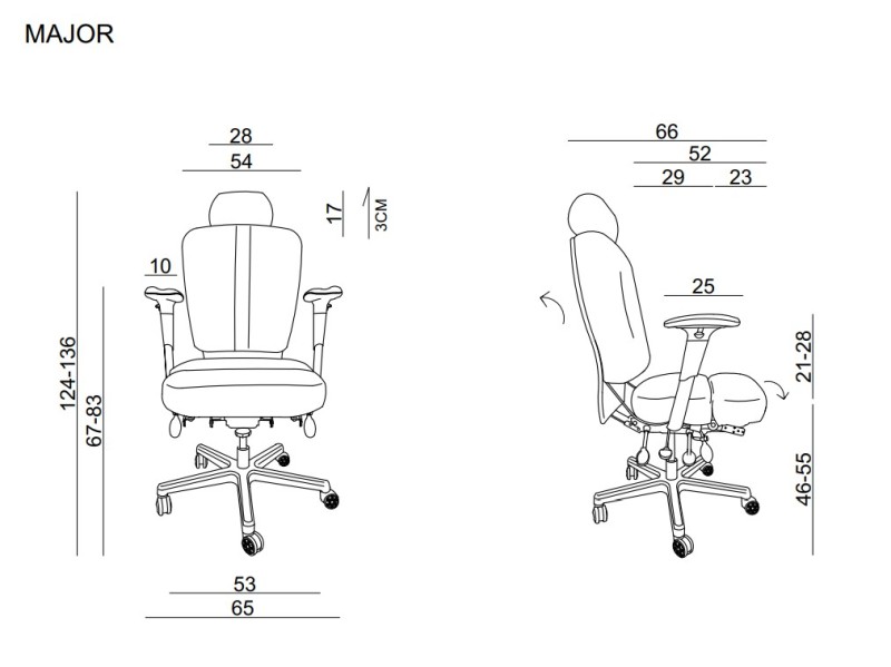 Fotel biurowy ergonomiczny Major Unique