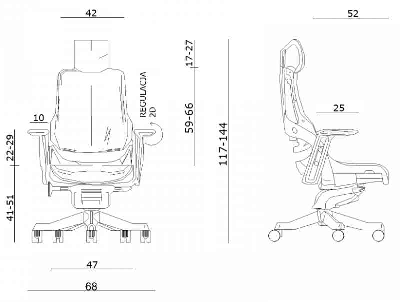 Fotel biurowy ergonomiczny Wau Unique